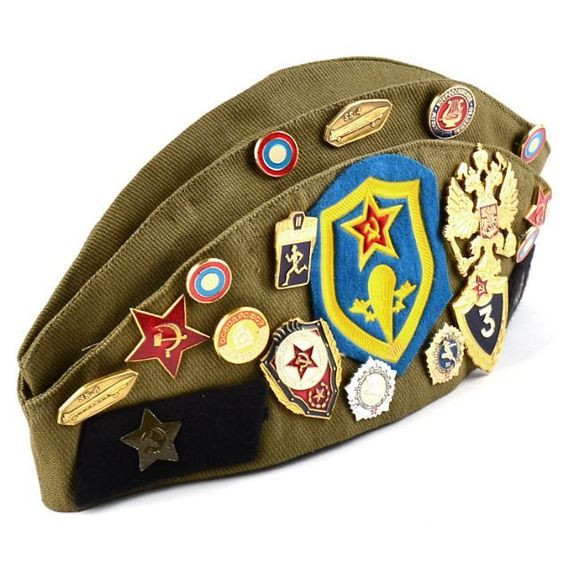 Russian Military Issue Garrison Cap With Pins