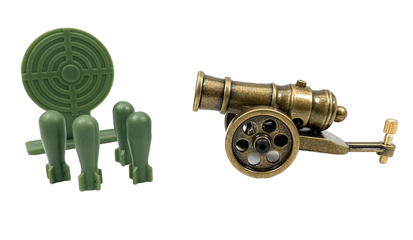 Cannon 1:3 Scale W/ Plastic Shell & Targets Cannon 1:3 Scale W/ Plastic Shell & Targets