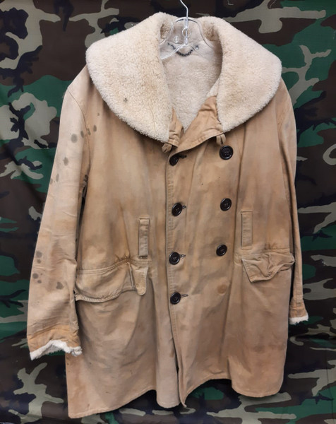 1943 WW2 Canadian Army Canvas Jeep Coat Woods Mfg Co.