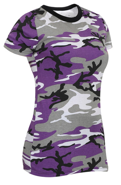 Rothco Womens Long Length Camo T-Shirt - Ultra Violet Camo
