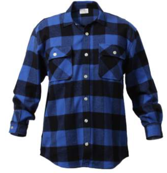 Rothco Extra Heavyweight Buffalo Plaid Flannel Shirt -Blue Rothco Extra Heavyweight Buffalo Plaid Flannel Shirt -Blue