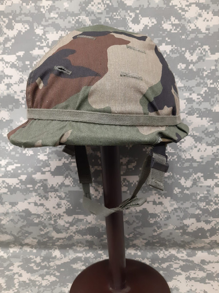 Canadian Armed Forces M1 Steel Helmet w/Liner and Woodland Cover