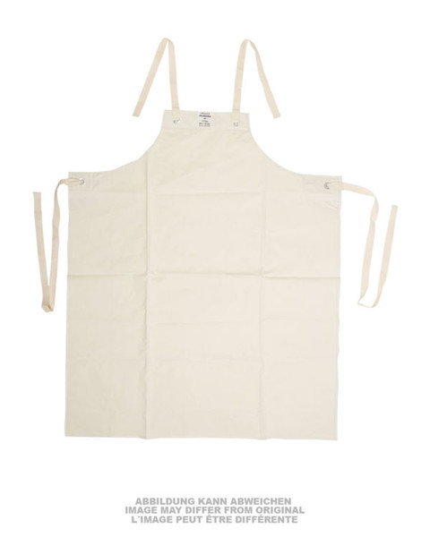 German Military Issue White Rubber Apron