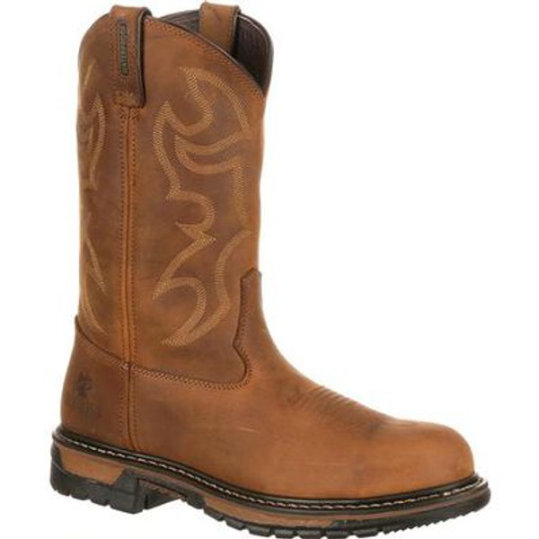 Rocky Original Ride Branson Steel Toe Waterproof Western Boots - Aztec Crazy Horse