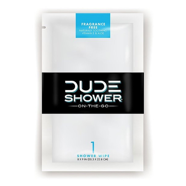 DUDE Shower On-The-Go x1 Body Wipe (10ct Gravity Pack)