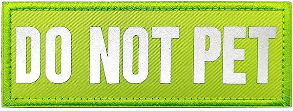 Do Not Pet Reflective Patch