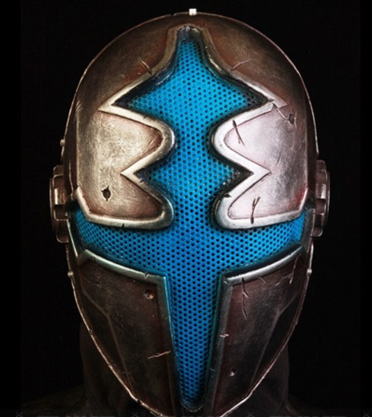 R-Custom Fiberglass Wire Mesh Blue Paladin Mask Inspired By Hellgate R-Custom Fiberglass Wire Mesh Blue Paladin Mask Inspired By Hellgate