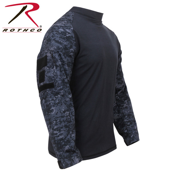 Rothco Military NYCO FR Fire Retardant Combat Shirt - Midnight Digital Camo