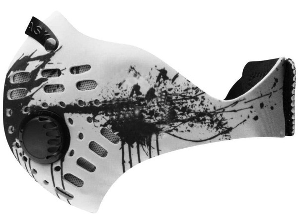 RZ Mask M1 Neoprene Reusable Dust/Pollution Masks (Color: Splat Black)