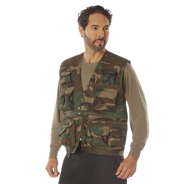 Rothco Uncle Milty Travel Vest - Woodland Camo