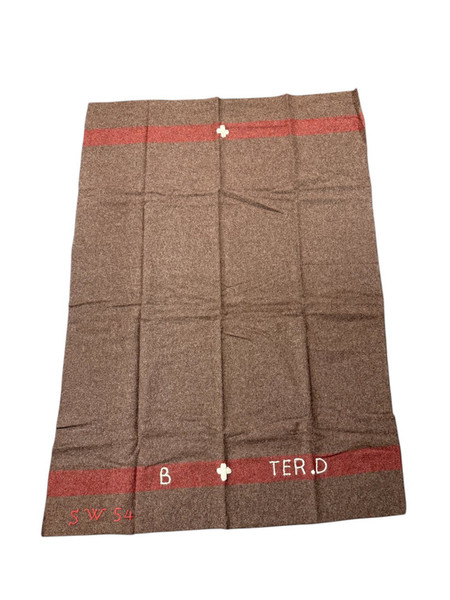 Swiss Old Style Brown Wool Blanket