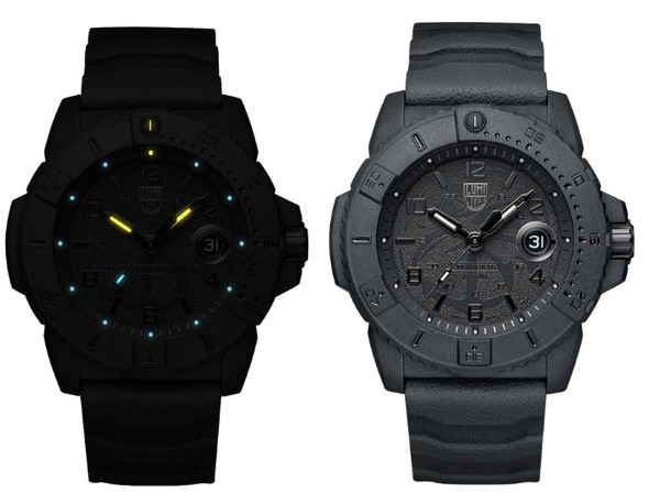 Luminox Navy Seal XS.3601.BO.NSF Quartz Watch NBR Black Strap 45MM