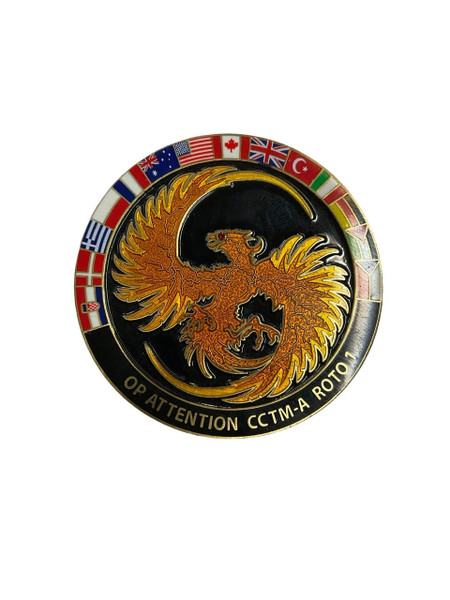 Canadian Afghanistan Op Attention CCTM-A Roto 1 Challenge Coin