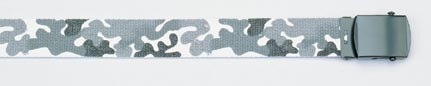 Reversible Belt w/Black Buckle - Urban Camo/White