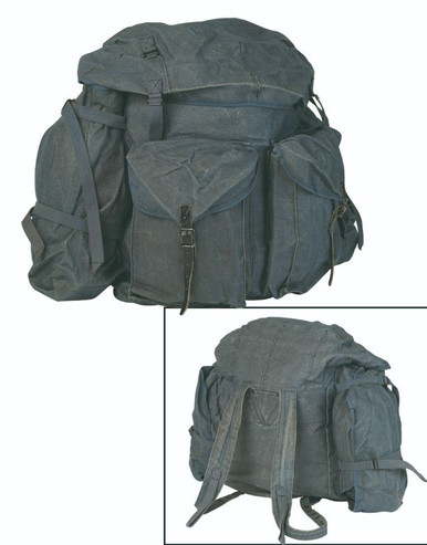 Italian Armed Forces Blue Canvas Rucksack - CampXSurplus