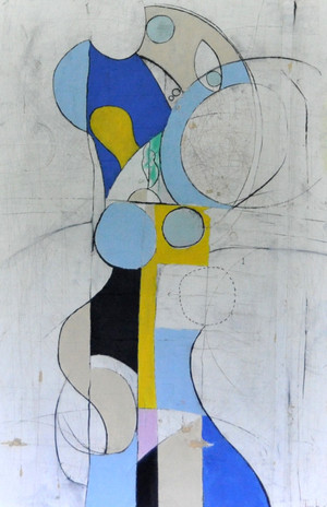 Acrylic and Charcoal Pencil on Canvas.  Gallery Wrapped.  36 x 24"