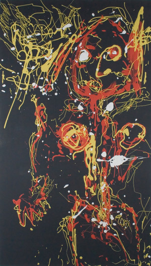 Acrylic on Matboard.  Framed.  34 x 22"