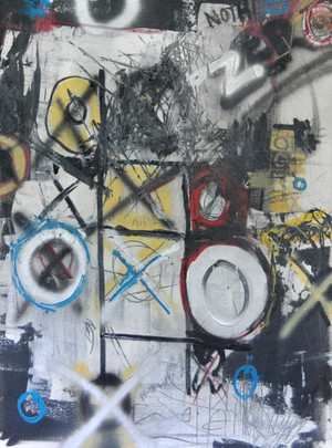 Zero
Mixed Media on Canvas 
Framed
30" x 40"