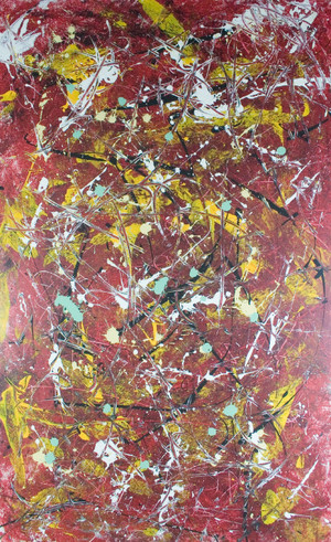 Acrylic
44 x 28 inches (L x W)
Matboard, Framed (with glass)

Autumn Poem:

Saturday morning, leaves crunch under my feet
The newspaper waits, I feel lazy
Saturday afternoon, leaves whistle in the wind
My lunch settles, I feel lazy
Saturday evening, leaves falling on the porch
Cool breeze calls, I feel lazy
Saturday night, leaves conceal a full moon
Shadows dance, Im wide awake