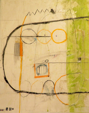 King Shit - Mixed Media on Canvas - Unframed.  16 x 20"