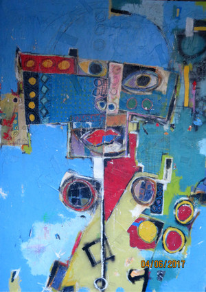 Street Walker
Mixed Media on Canvas 
Gallery Wrapped
49 1/2" x 72"