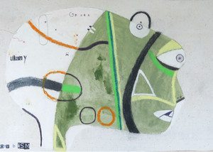 Envy - Mixed Media on Unstretched Canvas, 14 x 10"