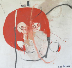 ReD - Mixed Media on Unstretched Canvas, 17 x 18"