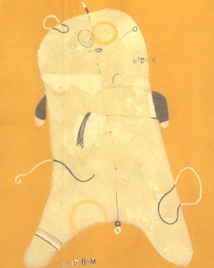 Stand - Acrylic & Graphite Pencil on Canvas Panel, 13 3/8 x 10 3/4"