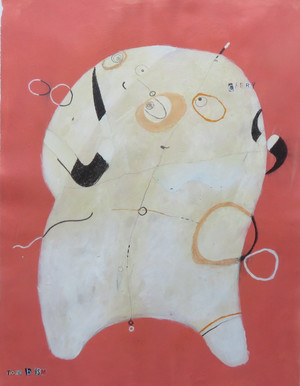 Carry - Acrylic & Graphite Pencil on Canvas Panel, 21 3/8 x 16 1/4"