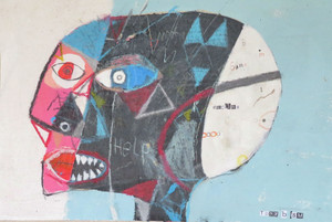 Decline is a favorite piece, it is Mixed Media on Unstretched Canvas