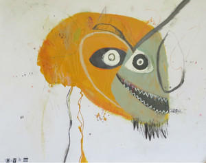 Gnaw -Mixed Media on Paper , 20 x 16"