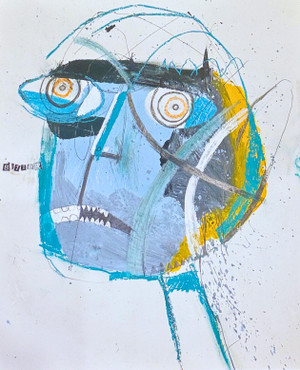 A Bitter Soul - Mixed Media on Paper, 15 x 17 3/4"