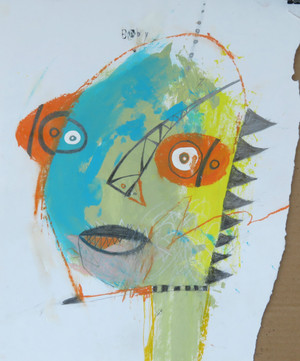 Baby Say - Mixed Media on Paper, 11 x 14"