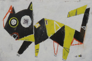 Feline Fatale - Series 68
Acrylic on Cardboard
12" x 8"