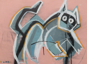 Feline Fatale - Series 74
Acrylic on Unstretched Canvas
15 1/8" x 21 1/2"