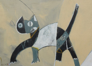 Feline Fatale - Series 75
Acrylic on Unstretched Canvas
14 1/2" x 20"