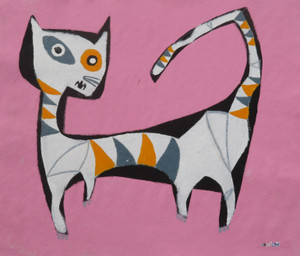 Feline Fatale - Series 79
Acrylic on Unstretched Canvas
17 7/8" x 15 1/2"