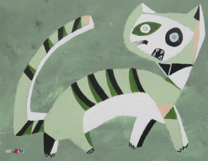 Feline Fatale - Series 86
Acrylic on Unstretched Canvas
13 1/2" x 10 1/2"