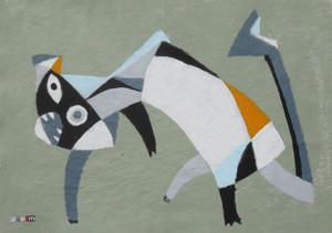 Feline Fatale - Series 87
Acrylic on Unstretched Canvas
15" x 10 1/2"