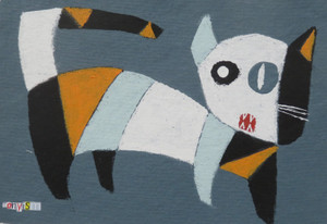 Feline Fatale - Series 92
Acrylic on Unstretched Canvas
11" x 8"