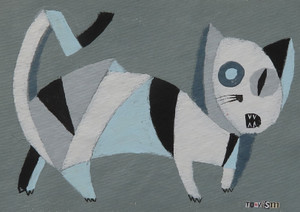 Feline Fatale - Series 95
Acrylic on Unstretched Canvas
11 1/2" x 8"