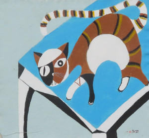 Feline Fatale - Series 96
Acrylic on Unstretched Canvas
15" x 13 1/4"