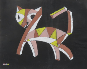 Feline Fatale - Series 97
Acrylic on Unstretched Canvas
17" x 13 1/2"