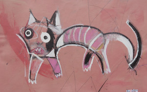 Feline Fatale - Series 98
Acrylic on Unstretched Canvas
21 7/8" x 13 7/8"