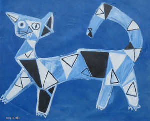 Feline Fatale - Series 100
Acrylic on Unstretched Canvas
23 1/2" x 19 1/4"