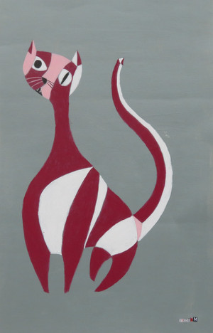 Feline Fatale - Series 103
Acrylic on Canva Paper
12 1/4" x 19"