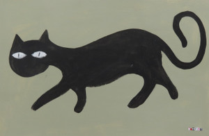 Feline Fatale - Series 109
Acrylic on Canva Paper
19 1/4" x 12 1/2"