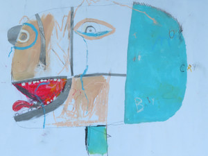 Cry Baby - Mixed Media on Paper
14 1/8 x 10 3/8"