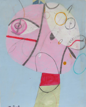 Five More Minutes - Mixed Media on Paper, 17 x 21 1/4"