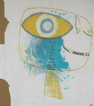 He Had an Eye for Detail - Mixed Media on Paper, 11 1/2 x 14"